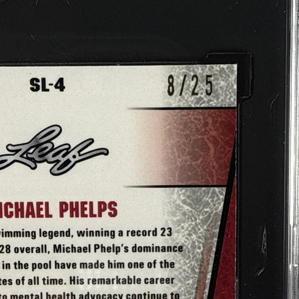 2024 Leaf Metal SP Michael Phelps #SL4 Silver Pulsar /25 SGC 9.5